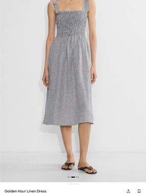 Aritzia golden hour linen dress